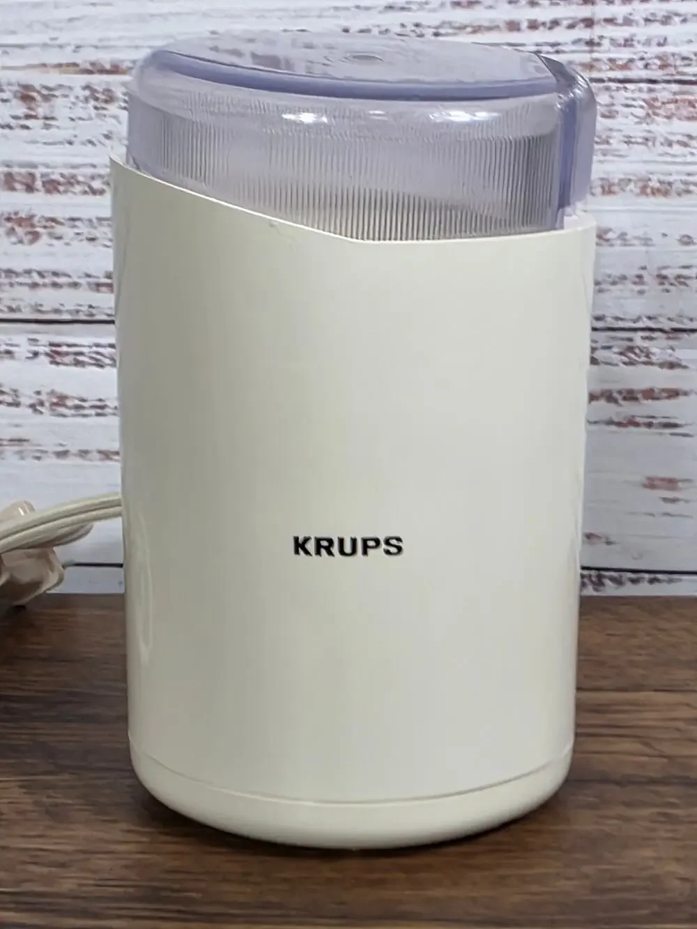 VTG Krups Type 208 Coffee Grinder Ivory Tested Working Made in Hong Kong